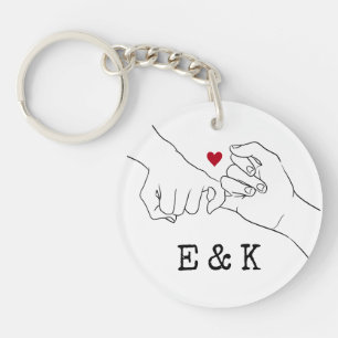Alla hjärtans dag Gift Pinky Promise Photo Couple