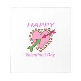 Alla hjärtans dag Gift Romantic Heart in Arrows ro Anteckningsblock