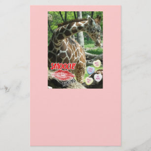 Alla hjärtans dag Giraffe Brevpapper