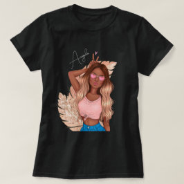 Alla hjärtans dag glitterflicka solbrändt hår brun t shirt