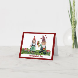 Alla hjärtans dag Gnome Helgdag Card Helgkort