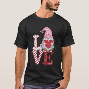 Alla hjärtans dag Gnome Kärlek Parpresenter för he T Shirt