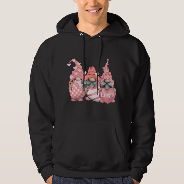Alla hjärtans dag Gnome par Matching Gifts L Hoodie (Framsida)