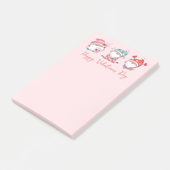 Alla hjärtans dag Gnomes Post-it Block (Vinklad)