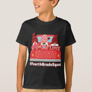 Alla hjärtans dag Gnomes Red Hearts Cute T Shirt