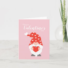 Alla hjärtans dag Gnomes Red Rosa Kort