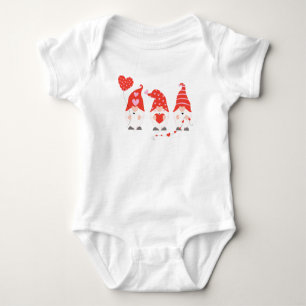 Alla hjärtans dag Gnomes Red Rosa T Shirt