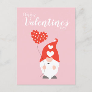 Alla hjärtans dag Gnomes Red Rosa Vykort