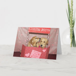 Alla hjärtans dag Golden Kissing Booth Helgkort