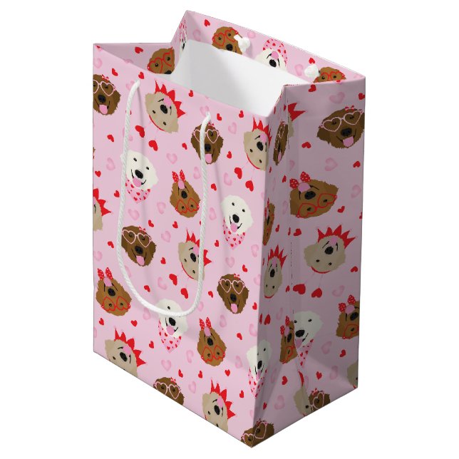 Alla hjärtans dag Golden Retriever Hundar (Framsidan Vinklad)