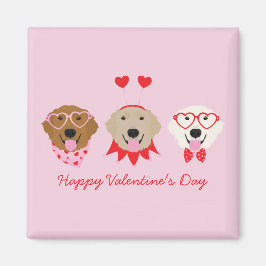 Alla hjärtans dag Golden Retriever Hundar Magnet