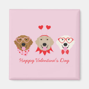 Alla hjärtans dag Golden Retriever Hundar Magnet