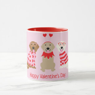 Alla hjärtans dag Golden Retriever Hundar Mugg