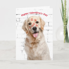 Alla hjärtans dag Golden Retriever Kort