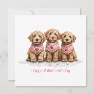 Alla hjärtans dag Goldendoodle Hundar Julkort