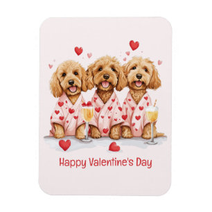 Alla hjärtans dag Goldendoodle Hundar Magnet