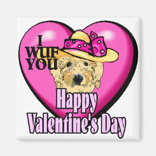 Alla hjärtans dag Goldendoodle Magnet