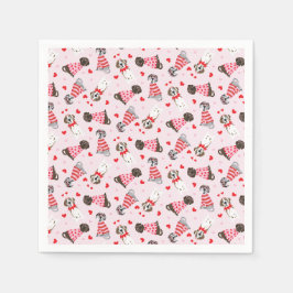 Alla hjärtans dag Great dane Hundar Pappersservett