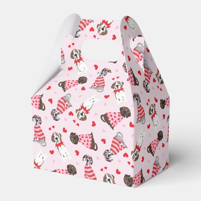 Alla hjärtans dag Great dane Hundar Presentaskar (Framsidan Sidan)