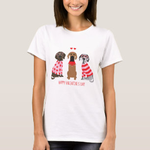 Alla hjärtans dag Great dane Hundar T Shirt