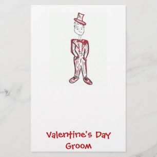 Alla hjärtans dag Groom Brevpapper