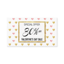 Alla hjärtans dag Guld Rosa Glitter Hearts