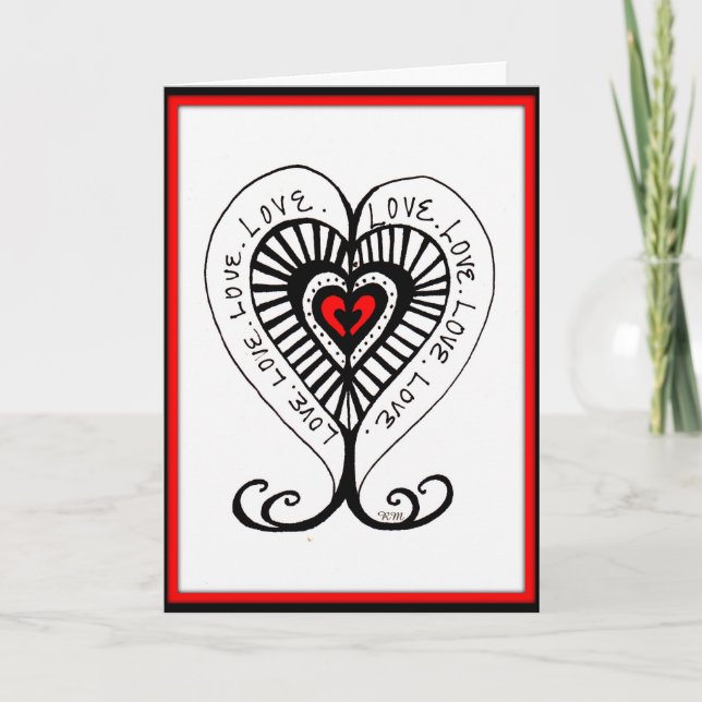 Alla hjärtans dag Hälsning Helgkort (Framsida)