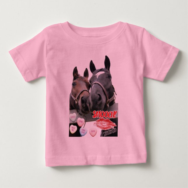 Alla hjärtans dag-hästar t-shirt (Framsida)