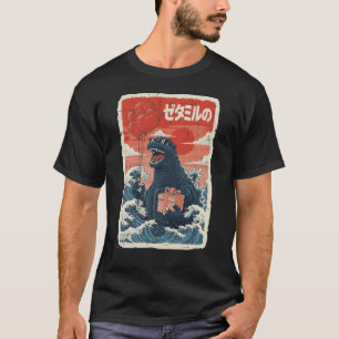 Alla hjärtans dag Havsmonster Japansk våg Män Kvin T Shirt