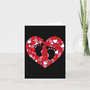 Alla hjärtans dag Heart& Baby Feet Pregnan Kort