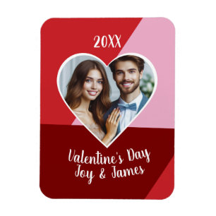 Alla hjärtans dag Heart Anpassningsbar Photo Magnet