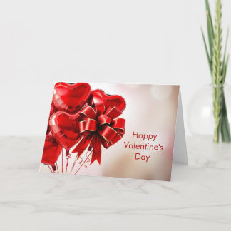 Alla hjärtans dag Heart-ballonger Helgkort