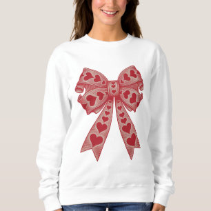 Alla hjärtans dag Heart Coquette bow Retro Valenti T Shirt