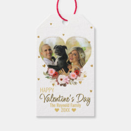 Alla hjärtans dag Heart Guld Glitter Photo Hearts Presentetikett