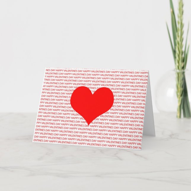 Alla hjärtans dag Heart Helgkort (Framsida)