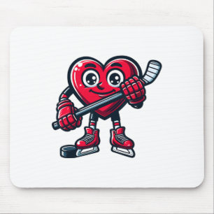 Alla hjärtans dag Heart Ice Hockey Player Iports Musmatta
