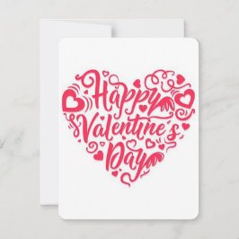 Alla hjärtans dag Heart Julkort