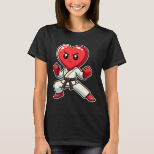 Alla hjärtans dag Heart Karate Taekwondo Mma Marti T Shirt