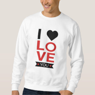 Alla hjärtans dag Heart Kärlek Par Cute Gift Ide Lång Ärmad Tröja