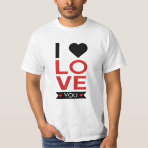 Alla hjärtans dag Heart Kärlek Par Cute Gift Ide T Shirt
