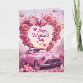 Alla hjärtans dag Heart och Ro Rosa Card Kort