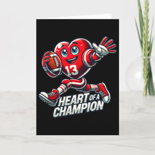 Alla hjärtans dag Heart Of A Champion Fotboll Desi Kort