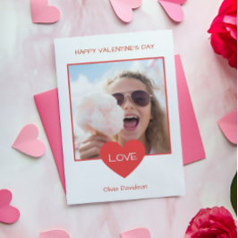 Alla hjärtans dag Heart Photo Ram Julkort
