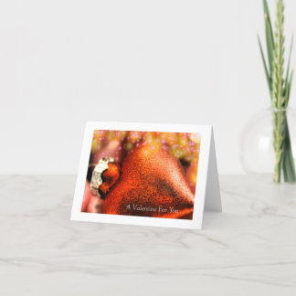 Alla hjärtans dag Heart: Röd i Glitter Helgkort