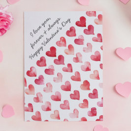 Alla hjärtans dag Heart Rosa Red Romantic Julkort