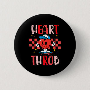 Alla hjärtans dag Heart Throb Skateboard Söt Småba Knapp