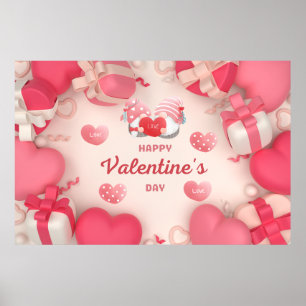 Alla hjärtans dag Hearts, Gnomes och Gnomes Poster