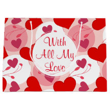 Alla hjärtans dag Hearts i Röd och Rosa