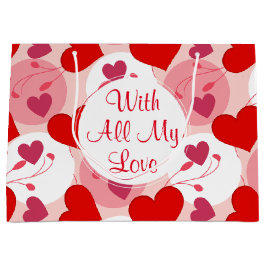 Alla hjärtans dag Hearts i Röd och Rosa