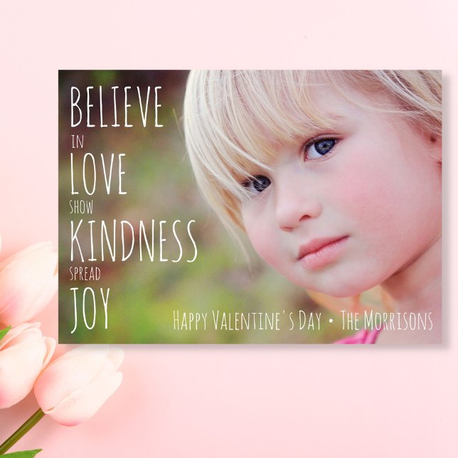 Alla hjärtans dag Hearts Kärlek Kindness Joy Photo Julkort (Skapare uppladdad)